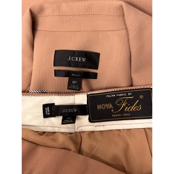J Crew Willa Suit 8P / 10 Womens Italian City Wool Blend Pant Suit - Picture 10 of 12
